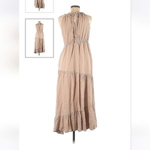 Racel Zoe Tan Linen Dress with Pockets